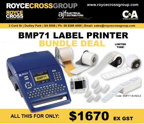 Limited offer: Brady BMP71 label printer bundle offer